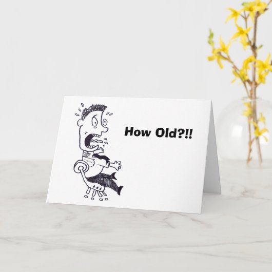 古い誕生日カード カード (黄色い花)