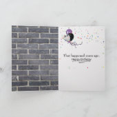 古い誕生日ゴールデンレトリバーの取得 カード (内部)