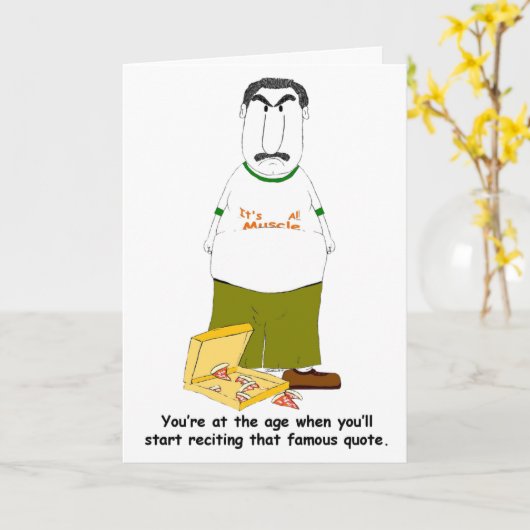 古い誕生日挨拶 カード (黄色い花)