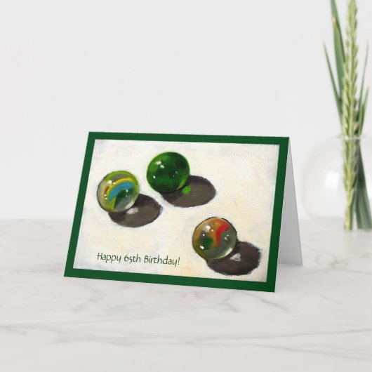 古い誕生日:まだビー玉がある カード (正面)