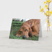 古い誕生日・カードの拡大 カード (黄色い花)