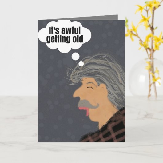 古い誕生日 カード (黄色い花)