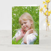 古い誕生日 カード (黄色い花)