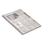 古い読めない文字の新聞ヴィンテージグランジ ノートブック (右側)