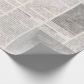 古い読めない文字の新聞ヴィンテージグランジ ラッピングペーパー (角)