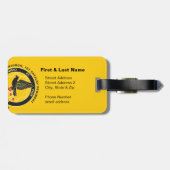 古い請求書/金ゴールド荷物タグ – カスタマイズ可能 ラゲッジタグ (裏面横)