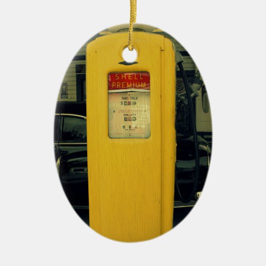 古い貝ポンプ セラミックオーナメント (正面)