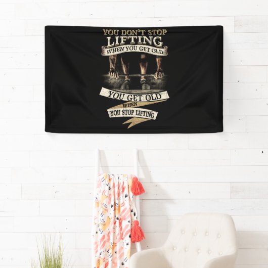 古い贈りストップ物を手に入れても持ち上げたりしない 横断幕 (インサイチュ)