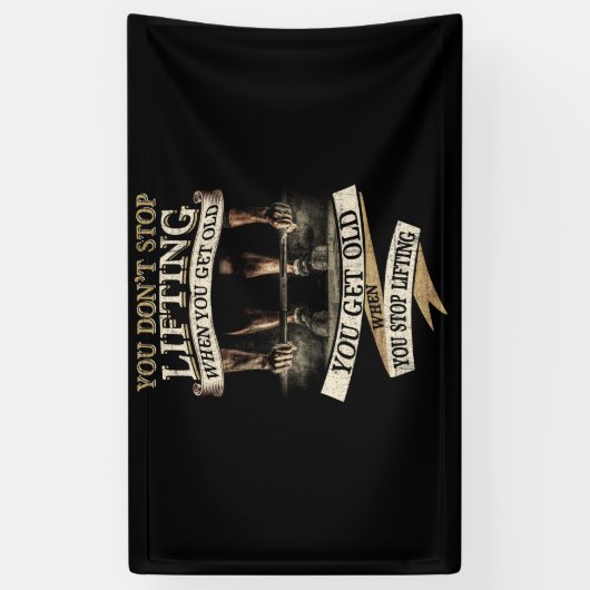 古い贈りストップ物を手に入れても持ち上げたりしない 横断幕 (縦)