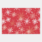 古い赤いトラックと雪 ラッピングペーパーシート (正面)