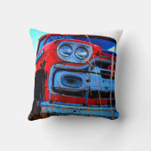 古い赤いトラック クッション (裏面)