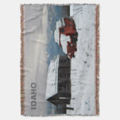 古い赤いトラック スローブランケット (正面縦)