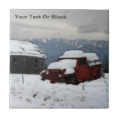 古い赤いトラック タイル (正面)