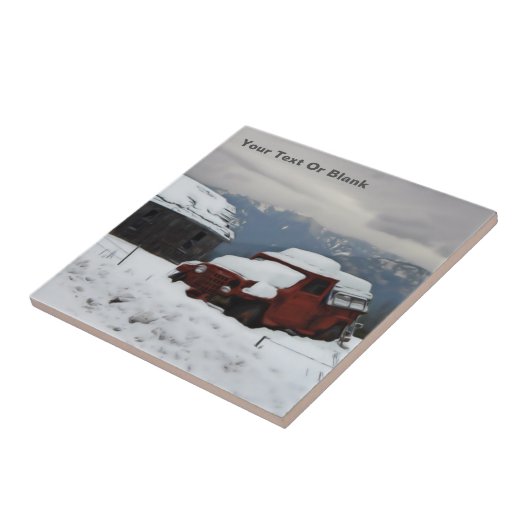 古い赤いトラック タイル (側面)