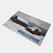 古い赤いトラック ドアマット (アングル)