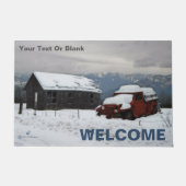 古い赤いトラック ドアマット (正面)