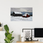 古い赤いトラック ポスター (ホームオフィス)