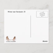 古い赤いトラック ポストカード (裏面)