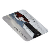 古い赤いトラック マグネット (右側)