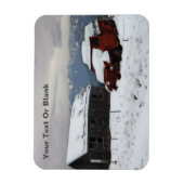 古い赤いトラック マグネット (縦)