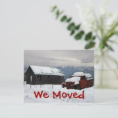 古い赤いトラック 案内ポストカード (スタンド正面)