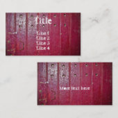 古い赤いドアの標準サイズ 名刺 (正面/裏面)