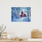 古い赤いミルのポスター ポスター (キッチン)