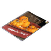 古い赤いワゴンの秋カボチャ ノートブック (左側)