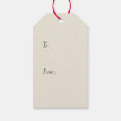 古い赤トラックのクリスマスギフトタグ ギフトタグ (裏面)