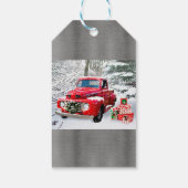 古い赤トラック ギフトタグ (裏面)