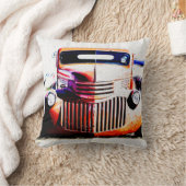 古い赤トラック クッション (ブランケット)