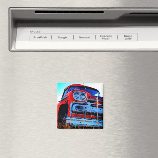 古い赤トラック マグネット (インサイチュ (食洗機))