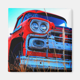 古い赤トラック マグネット