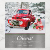 古い赤トラック ワインラベル (シングルラベル)