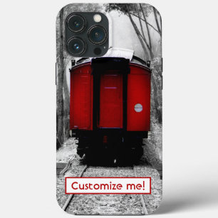 古い赤ファッションドい蒸気列車のiPhoneケース iPhone 13 Pro Maxケース