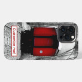 古い赤ファッションドい蒸気列車のiPhoneケース iPhoneケース (裏面横)