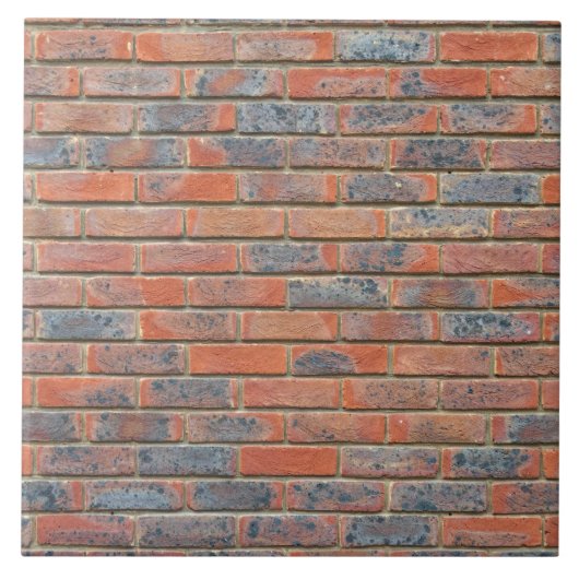 古い赤レンガの壁の質 タイル (正面)