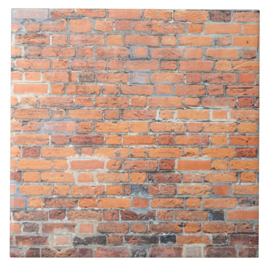 古い赤レンガの壁の質 タイル (正面)