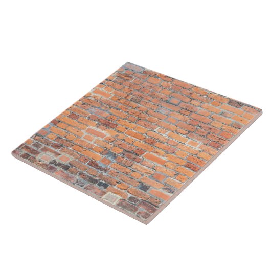 古い赤レンガの壁の質 タイル (側面)