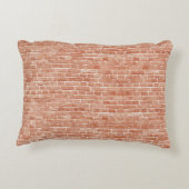 古い赤レンガの壁テクスチャ。 アクセントクッション (裏面)