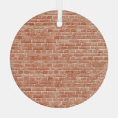 古い赤レンガの壁テクスチャ。 ガラスオーナメント (裏面)