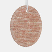 古い赤レンガの壁テクスチャ。 ガラスオーナメント (正面右)
