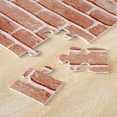 古い赤レンガの壁テクスチャ。 ジグソーパズル (側面)