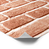 古い赤レンガの壁テクスチャ。 ポスター (角)