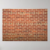 古い赤レンガ壁 ポスター (正面)