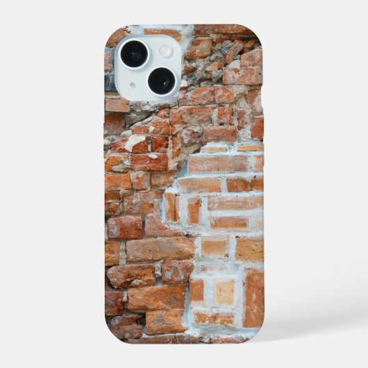 古い赤レンガ壁 iPhone 15ケース (裏面)
