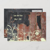 古い赤レンガ日付を保存 案内ポストカード (正面/裏面)