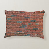 古い赤味がかったか茶色がかったレンガ壁 アクセントクッション (裏面)