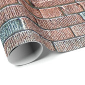 古い赤味がかったか茶色がかったレンガ壁 ラッピングペーパー (ロールコーナー)