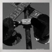 古い踏切信号 ポスター (正面)